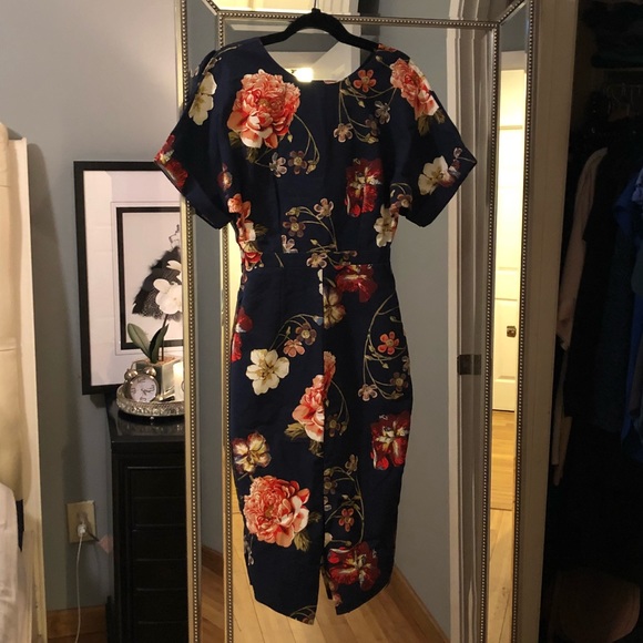 ASOS Dresses & Skirts - Navy floral midi dress
